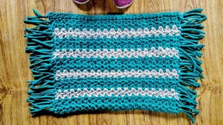 Cách làm thảm chùi chân từ vải vụn đơn giản